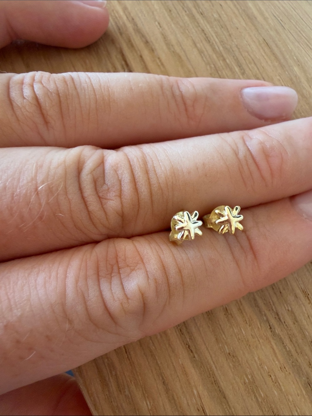 Gold Starburst Stud Earrings - Women's Jewelry